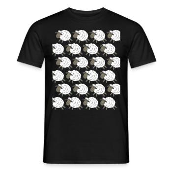 Moutons Moutons - T-shirt homme - noir - Devant - AI Model Male 178 light (178cm)