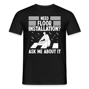 Floor installation for Men - Männer T-Shirt - Schwarz - Vorne - AI Model Male 178 light (178cm)