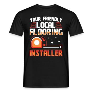 Your Flooring Installer - Männer T-Shirt - Schwarz - Vorne - AI Model Male 178 light (178cm)