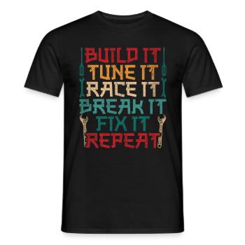 Sport automobile Tuning Auto - T-shirt homme - noir - Devant - AI Model Male 178 light (178cm)