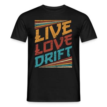 Live Love Drift Motorsport Auto Tuning Automobile - T-shirt homme - noir - Devant - AI Model Male 178 light (178cm)