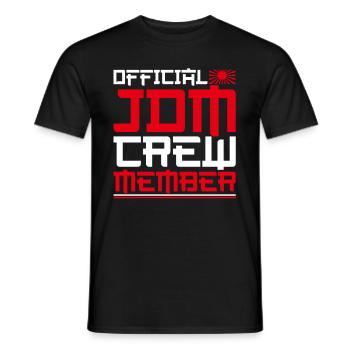 Membre officiel de l’équipe JDM Motorsport Auto Tuning - T-shirt homme - noir - Devant - AI Model Male 178 light (178cm)