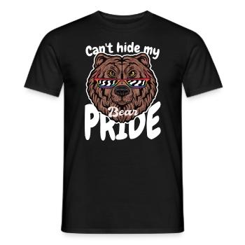 can't hide my bear pride / Gay, CSD - Men's T-Shirt - black - Front - AI Model Male 178 light (178cm)