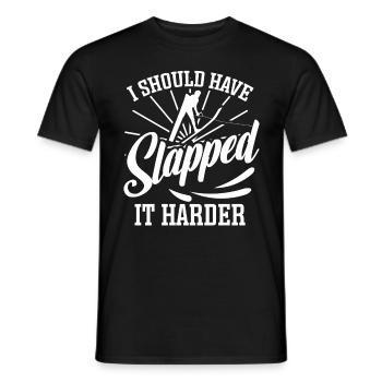 I should have slapped it harder - Männer T-Shirt - Schwarz - Vorne - AI Model Male 178 light (178cm)