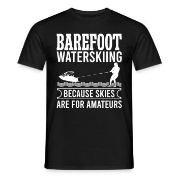 Ski nautique pieds nus parce que les cieux sont - T-shirt homme - noir - Devant - AI Model Male 178 light (178cm)