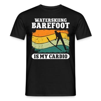 Le ski nautique pieds nus est mon cardio - T-shirt homme - noir - Devant - AI Model Male 178 light (178cm)