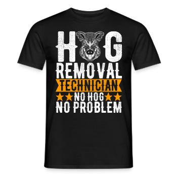 Chasseurs Chasse au sanglier - T-shirt homme - noir - Devant - AI Model Male 178 light (178cm)