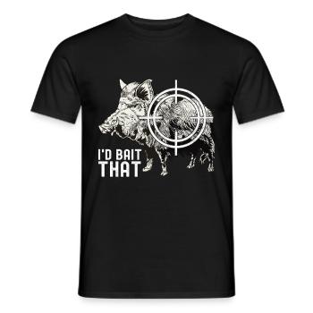 Chasseurs Chasse au sanglier - T-shirt homme - noir - Devant - AI Model Male 178 light (178cm)