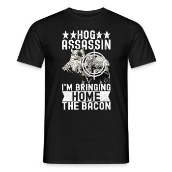Chasseurs Chasse au sanglier - T-shirt homme - noir - Devant - AI Model Male 178 light (178cm)