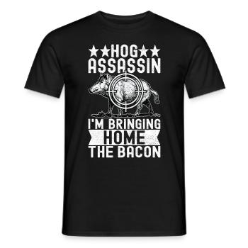 Chasseurs Chasse au sanglier - T-shirt homme - noir - Devant - AI Model Male 178 light (178cm)