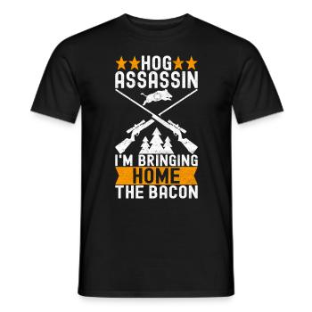 Jäger Wildschwein Jagen - Männer T-Shirt - Schwarz - Vorne - AI Model Male 178 light (178cm)