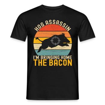Jäger Wildschwein Jagen - Männer T-Shirt - Schwarz - Vorne - AI Model Male 178 light (178cm)