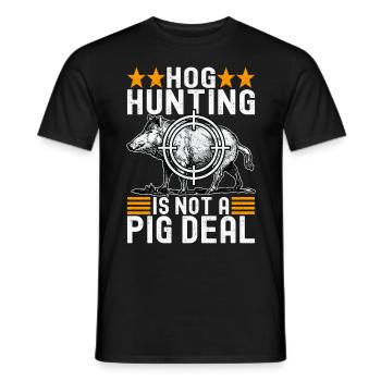 Chasseurs Chasse au sanglier - T-shirt homme - noir - Devant - AI Model Male 178 light (178cm)