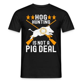 Chasseurs Chasse au sanglier - T-shirt homme - noir - Devant - AI Model Male 178 light (178cm)