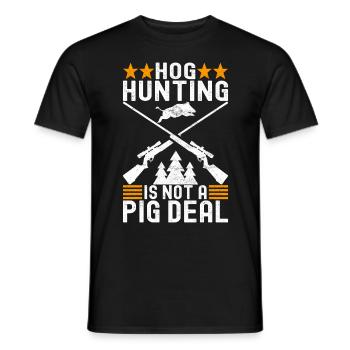 Jäger Wildschwein Jagen - Männer T-Shirt - Schwarz - Vorne - AI Model Male 178 light (178cm)