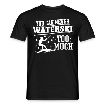 You can never waterski too much - Männer T-Shirt - Schwarz - Vorne - AI Model Male 178 light (178cm)