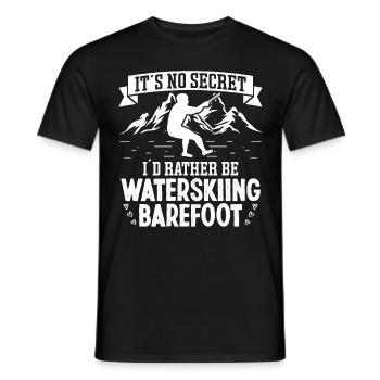 Je préfère faire du ski nautique pieds nus - T-shirt homme - noir - Devant - AI Model Male 178 light (178cm)