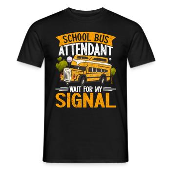 Schulbusfahrer Busfahrer Busbegleiter - Männer T-Shirt - Schwarz - Vorne - AI Model Male 178 light (178cm)