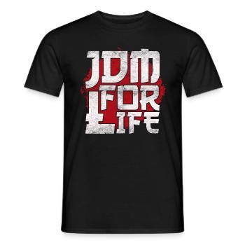 JDM For Life Motorsport Auto Tuning Automotive - Men's T-Shirt - black - Front - AI Model Male 178 light (178cm)
