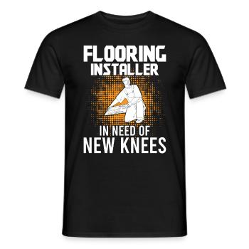 Flooring installer in need of new knees - Männer T-Shirt - Schwarz - Vorne - AI Model Male 178 light (178cm)