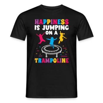 jumping gymnastic Kids Trampolines - Männer T-Shirt - Schwarz - Vorne - AI Model Male 178 light (178cm)