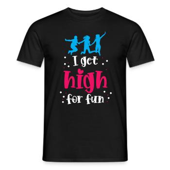 Je me défonce pour le plaisir - T-shirt homme - noir - Devant - AI Model Male 178 light (178cm)
