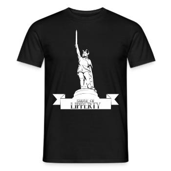 Hermann Monument Statue of Lipperty - Men's T-Shirt - black - Front - AI Model Male 178 light (178cm)