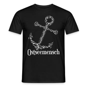 Ostseeküste Ostseemensch Möwen Ostsee - Männer T-Shirt - Schwarz - Vorne - AI Model Male 178 light (178cm)