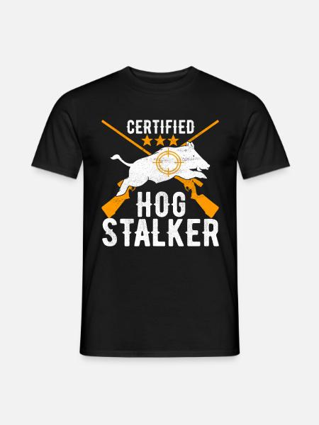 Jäger Wildschwein Jagen - Männer T-Shirt - Schwarz