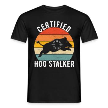 Chasseurs Chasse au sanglier - T-shirt homme - noir - Devant - AI Model Male 178 light (178cm)