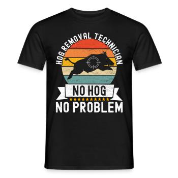 Jäger Wildschwein Jagen - Männer T-Shirt - Schwarz - Vorne - AI Model Male 178 light (178cm)