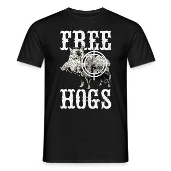 Chasseurs Chasse au sanglier - T-shirt homme - noir - Devant - AI Model Male 178 light (178cm)