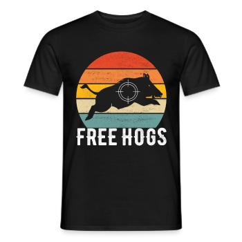 Jäger Wildschwein Jagen - Männer T-Shirt - Schwarz - Vorne - AI Model Male 178 light (178cm)