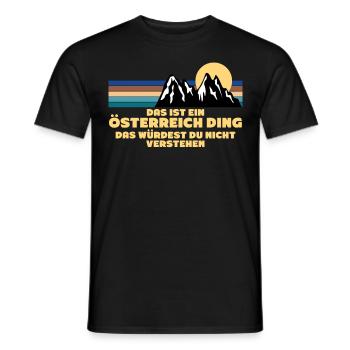 Österreich Spruch Österreicher - Männer T-Shirt - Schwarz - Vorne - AI Model Male 178 light (178cm)