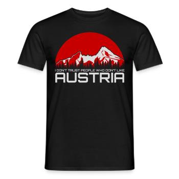 Austria Mountain Holidays Austrians - Men's T-Shirt - black - Front - AI Model Male 178 light (178cm)