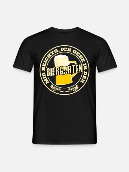 Biergarten Bierglas Bier Biertrinker - Männer T-Shirt - Schwarz
