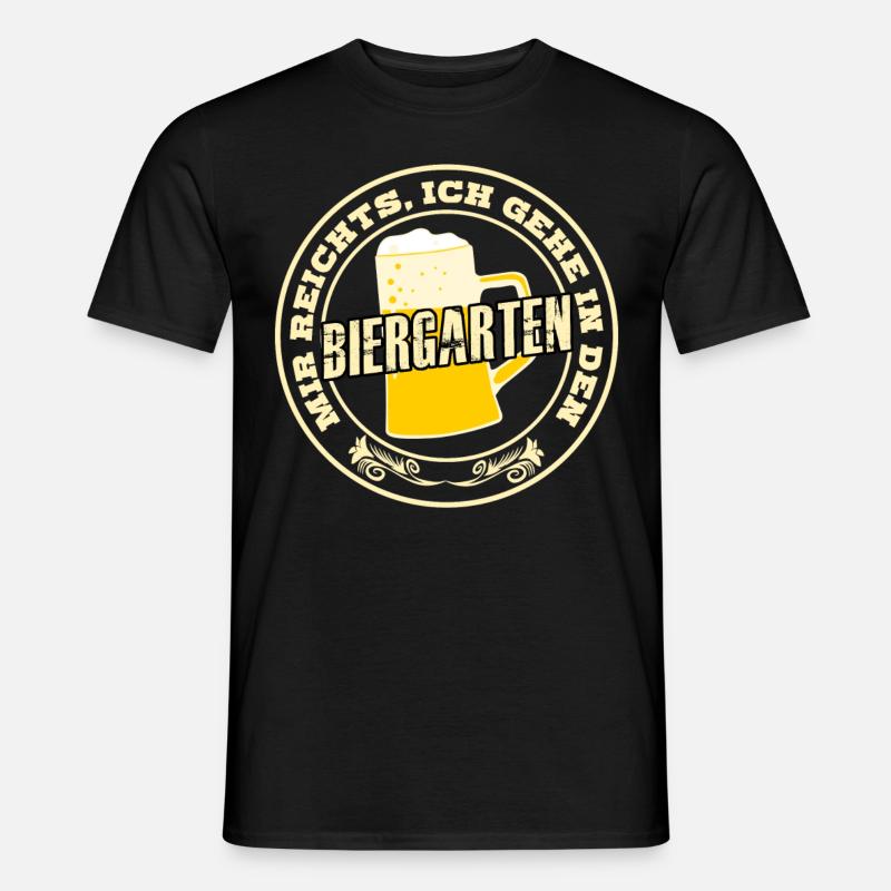 Biergarten Bierglas Bier Biertrinker - Männer T-Shirt - Schwarz