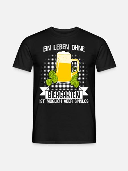 Biergarten Biertrinker Bier Bierkrüge - Männer T-Shirt - Schwarz