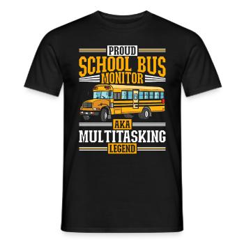Schulbusfahrer Busfahrer Busbegleiter - Männer T-Shirt - Schwarz - Vorne - AI Model Male 178 light (178cm)