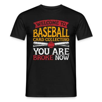 Collecteur de cartes de baseball Collecteur de cartes de baseball - T-shirt homme - noir - Devant - AI Model Male 178 light (178cm)