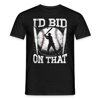 Collecteur de cartes de baseball Collecteur de cartes de baseball - T-shirt homme - noir - Devant - AI Model Male 178 light (178cm)