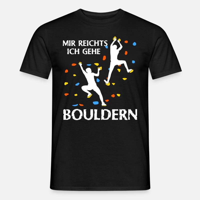 Bouldern Klettern Kletterer - Männer T-Shirt - Schwarz