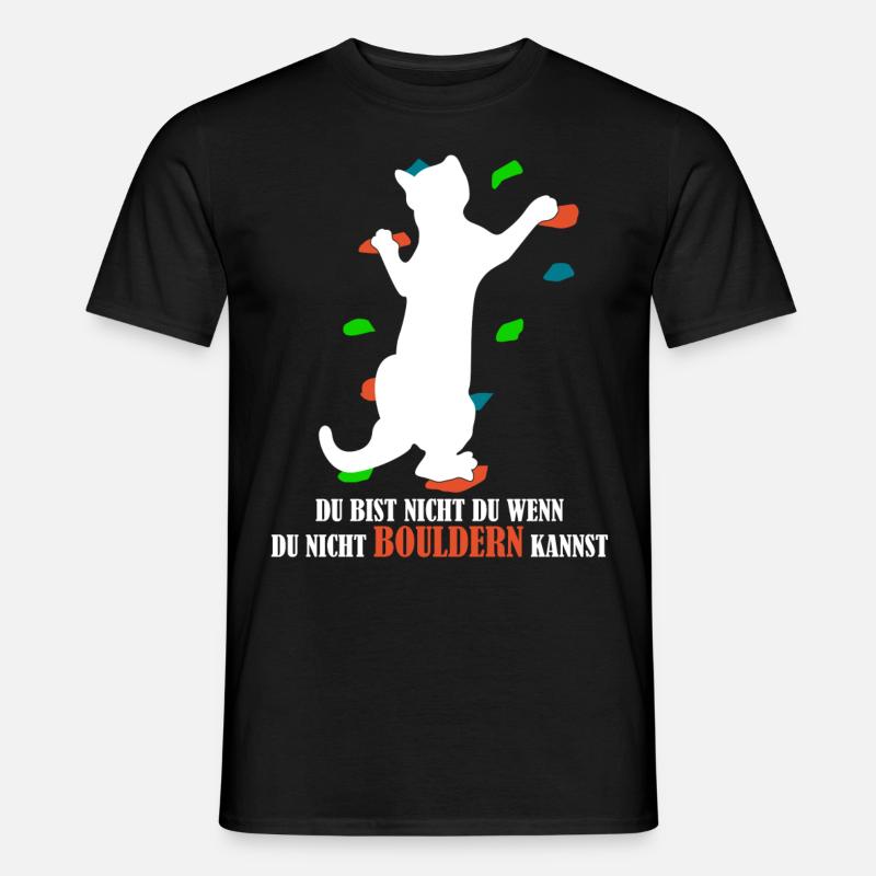 Escalade de bloc de chat - T-shirt homme - noir