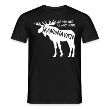 Skandinavien Elch Elche Skandinavier - Männer T-Shirt - Schwarz - Vorne - AI Model Male 178 light (178cm)