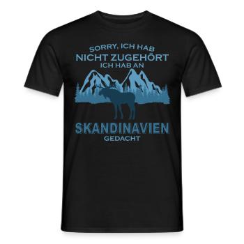 Skandinavien Elch Skandinavier - Männer T-Shirt - Schwarz - Vorne - AI Model Male 178 light (178cm)