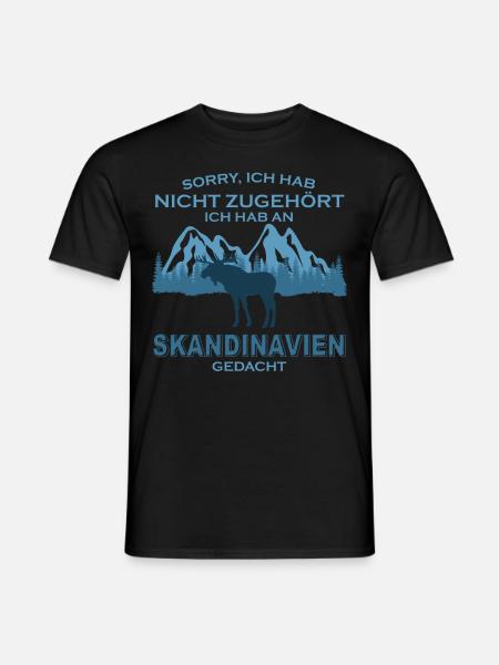 Skandinavien Elch Skandinavier - Männer T-Shirt - Schwarz