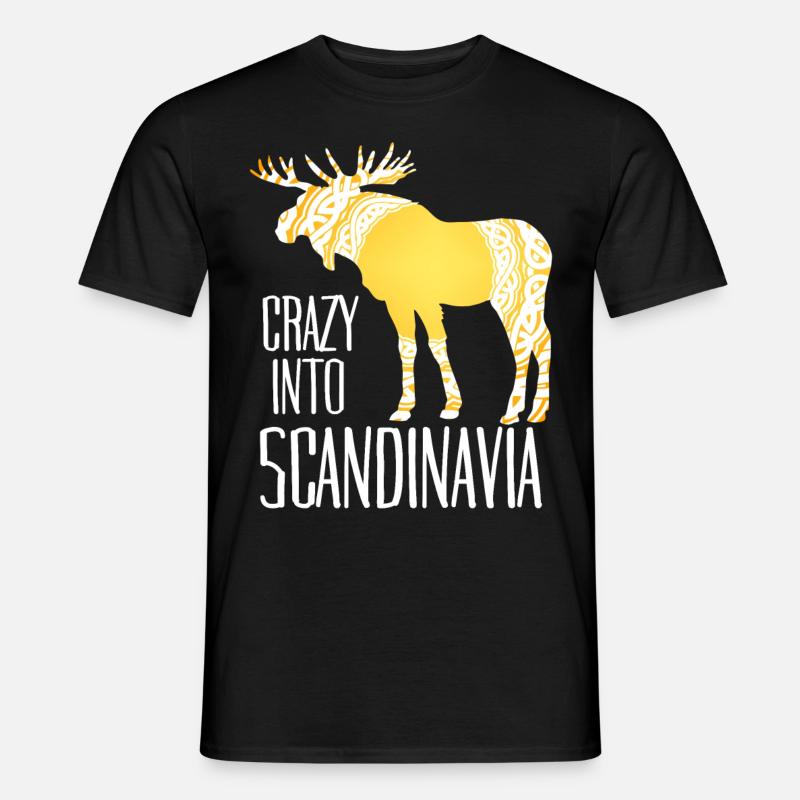 Skandinavien Wikinger Elch - Männer T-Shirt - Schwarz