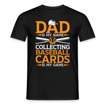 Collecteur de cartes de baseball Collecteur de cartes de baseball - T-shirt homme - noir - Devant - AI Model Male 178 light (178cm)