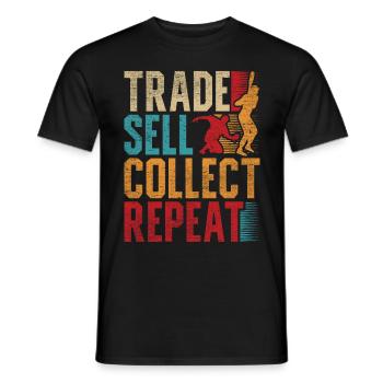 Collecteur de cartes de baseball Collecteur de cartes de baseball - T-shirt homme - noir - Devant - AI Model Male 178 light (178cm)