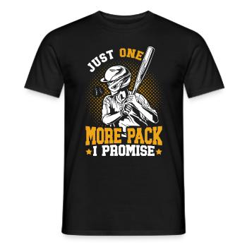 Collecteur de cartes de baseball Collecteur de cartes de baseball - T-shirt homme - noir - Devant - AI Model Male 178 light (178cm)